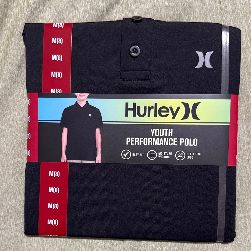 Hurley Youth Polo Shirt Black M (8)
